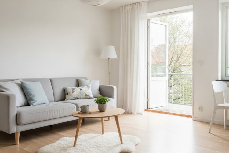 Design intérieur scandinave : bois clair et blanc