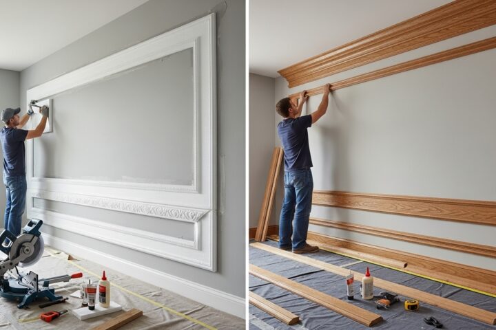 Comment poser des moulures murales en polystyrène ou en bois soi-même ?