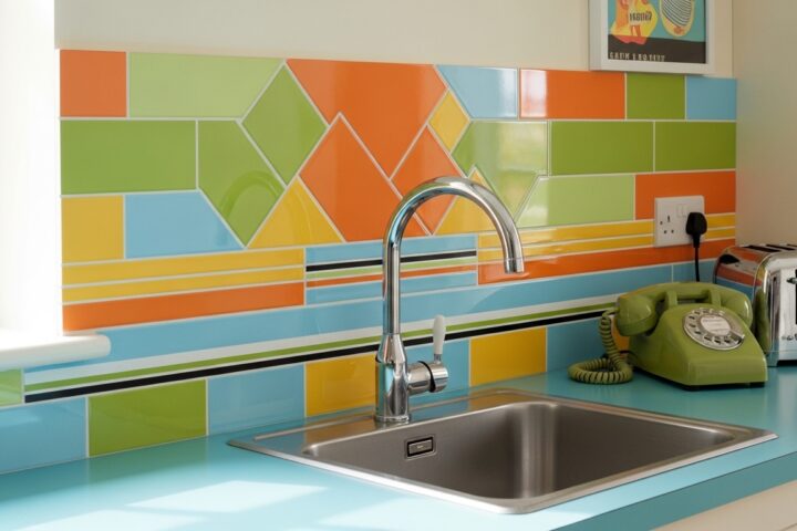 Émaux de Briare pour crédence cuisine rétro