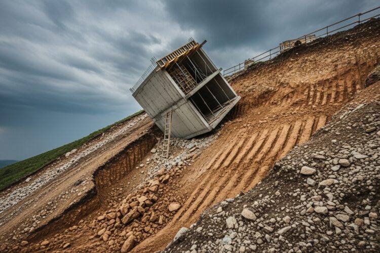 Construction sur talus risque glissement