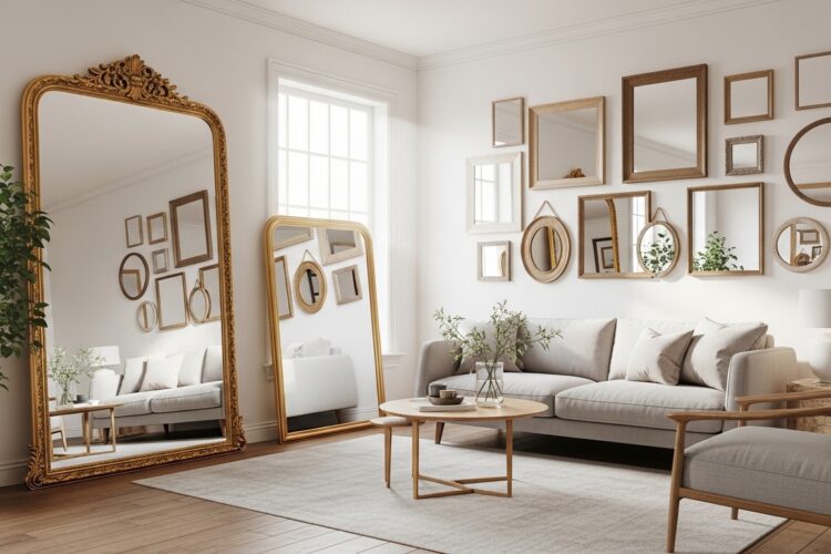 Accumuler les miroirs : l’astuce pour agrandir et illuminer une pièce