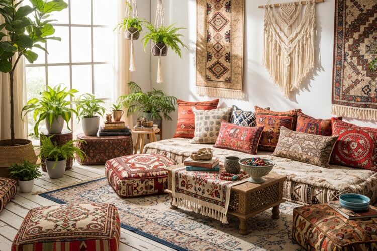 Les textiles du monde entier pour habiller votre intérieur bohème