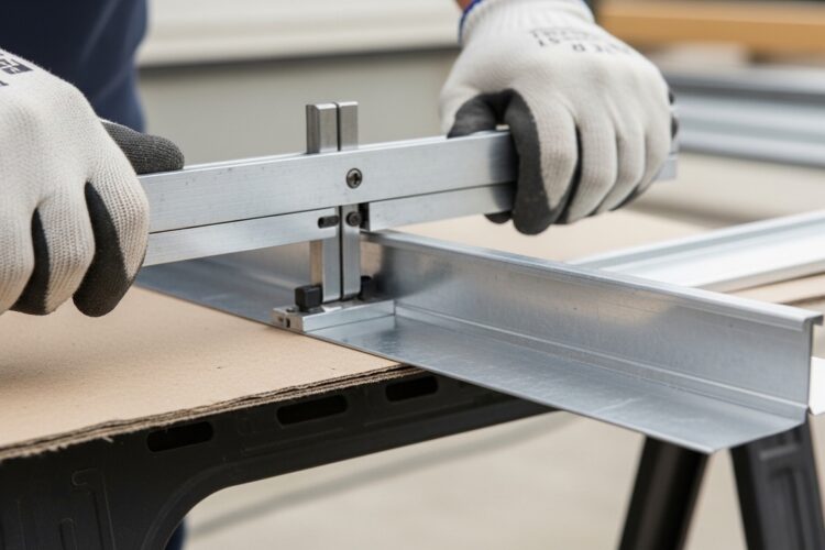 Talon de gouttière alu : pliage sur chantier